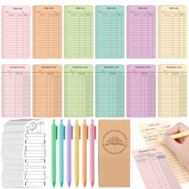 L1rabe TBR Cards Bookmark Set - Back to School 48P Reading Log TBR Cards for Reader Bookish Bookworm Gift, 72P Color Your Own Bookmarks Reading Pocket Pens for Students Teacher Women to Review Tracker
