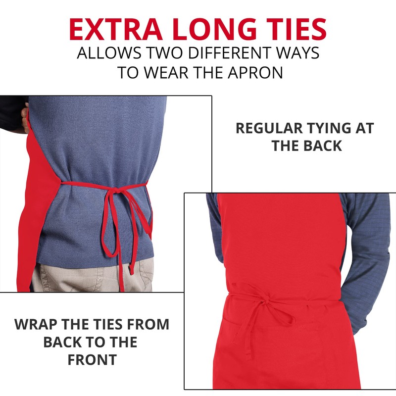 Utopia Kitchen 10 Pack Bib Apron, Unisex Adjustable Aprons with
