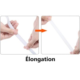 LATRAT 11 Yards White 20mm Flat Elastic Bands for Custom Clothing and Crafts