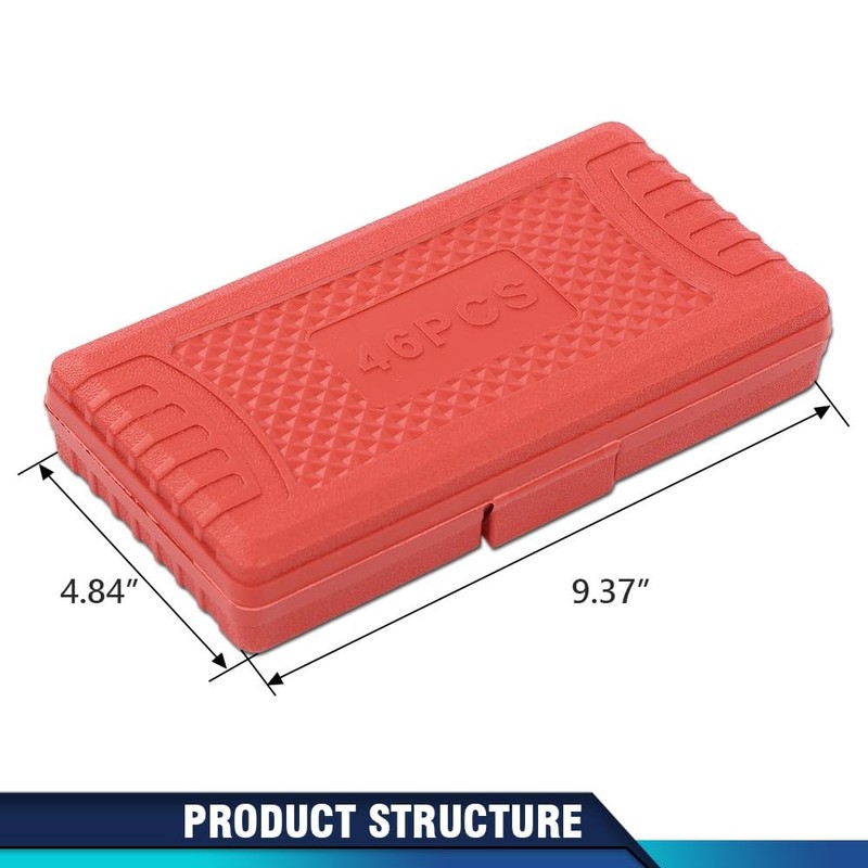 PIT66 46Pcs Set 1/4" Ratchet Wrench Combination Socket Tool Set