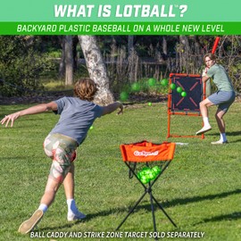 GoSports LotBall Backyard Baseball Bat and Ball Set - Plastic Baseball Game for Kids