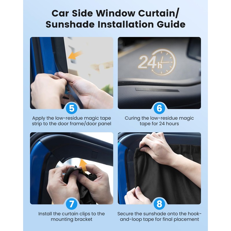 [2025 Upgraded] Weektic Car Curtains for 2021 2022 2023 2024