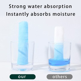 WOMLEX 100 Pieces Disposable Face Towels, 100% Cotton, Natural & Biodegradable, Thickened Wet/Dry Wipes, Sensitive, Dry, All Skin Types (20 x 20 cm)