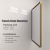 CHARMOR 24x36 Brushed Gold Bathroom Mirror, Metal Gold Framed Vanity