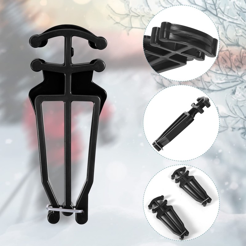 Cross Country Skis and Poles Holder, Universal Ski Pole Clips