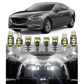 BMT xms Car Interior LED Light Replacement for Mazda 6 GH GJ GL 2009-2020,6000K Super Bright Interior Light Bulbs Package, 12pcs