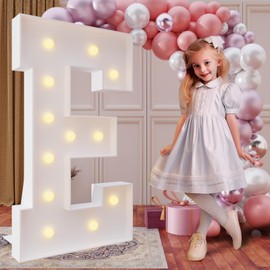 imprsv 4FT Marquee Light Up Letters for Birthday Party Decorations Large Marquee Letters for Wedding Event Bridal Shower Engagement Anniversarty Party Decor,Letter E