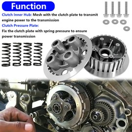 BIGLKNM Clutch Center Inner Hub & Outer Pressure Plate & Heavy Duty Springs Bolt Kit for Boulevard M50 C50 S50 C50T Intruder Volusia 800 VL800 OEM# 21410-41F00 21462-27A00