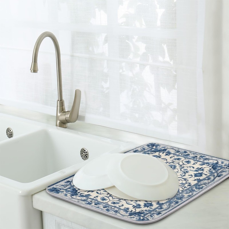 Dish Drying Mats for Kitchen - Super Absorbent Dish Dryer