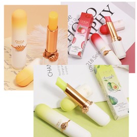 3PCS Lip Balm, Clear Colour Temperature Change Lipstick Set, Long Lasting Moisturising Lipstick Women's Lip Care, Natural Lip Protection, Lip Repair (#C, Medium)