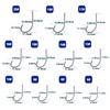 9KM DWLIFE 100 Pcs Round Seago Hooks with Ken, Black,