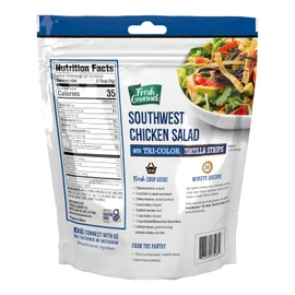 Fresh Gourmet Tri | Color Tortilla Strips | 3.5 Ounce, Pack of 9 | Low Carb | Crunchy Snack and Salad Topper