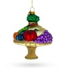 Sumptuous Fruit Platter Blown Glass Christmas Ornament
