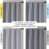 OWENIE Sally Silver Grey Blackout Curtains for Bedroom Living Room
