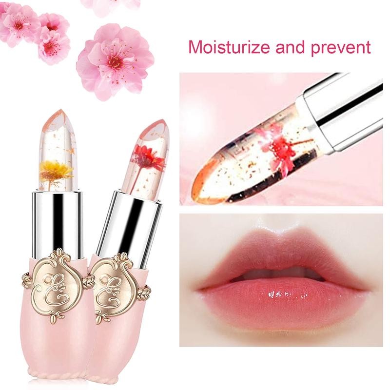 Flower Jelly Lipstick Set Temperature Change Moisturizer Long Lasting Nutritious