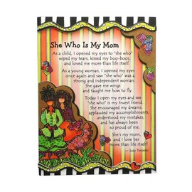 Blue Mountain Arts Miniature Easel Print with Magnet "She Who Is My Mom" 4.9 x 3.6 in., Sentimental Mother's Day, Christmas, or Birthday Gift from a Daughter, by Suzy Toronto