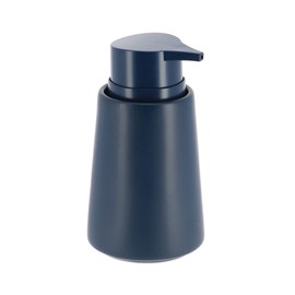 Navy Blue Stoneware Soap Dispenser - 14 fl oz - Perfect for a Classic Coastal Bathroom