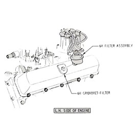 Inline Tube Compatible with 1964-72 Oldsmobile Engine (Except 68) Valve Cover Grommet For Breather Pod Flat 1pc, Also 1979 Trans Am Olds 403 Engine