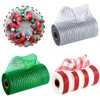 6 Inch Christmas Deco Mesh Rolls for Wreath Making Supplies,3Rolls