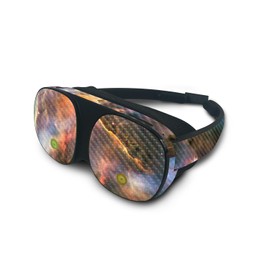 MightySkins Carbon Fiber Skin Compatible with HTC Vive Flow - Golden Nebula | Protective, Durable Textured Carbon Fiber Finish | Easy to Apply