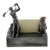 Three Star Golfer with Golf Clubs Business Card Holder