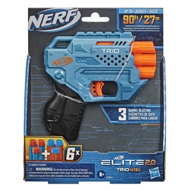 Nerf Elite 2.0 Trio SD-3 Blaster-Include 6 freccette ufficiali-sabbiatura a 3 barilotti-guida tattica per la personalizzazione, E9954EU5