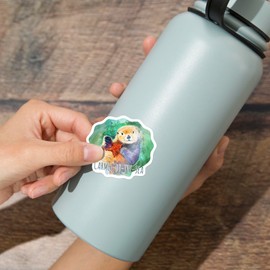 Die Cut Sticker Carmel-by-The-Sea, California, Sea Otter, Watercolor, Contour Vinyl Sticker 1 to 3 inches (Waterproof Decal for Cars, Water Bottles, Laptops, Coolers), Small