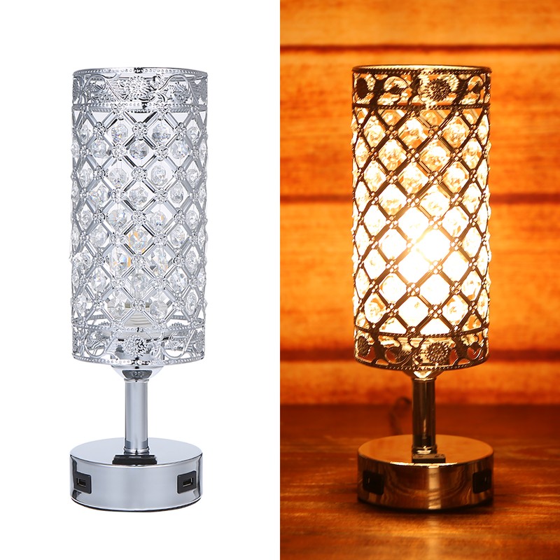 Tomshine Touching Control Bedside Table Lamp with Dual USB Charge