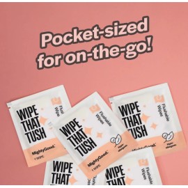 MightyGood Wipe That Tush Flushable Travel Wet Wipes - 10 Individual Packets
