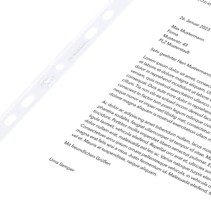 Oxford 100 x A4 Clear Open Top Document Wallets