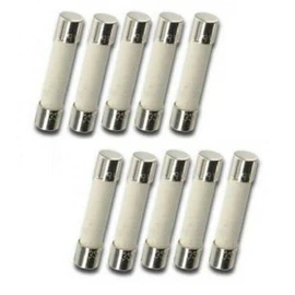 electrosmart Pack of 10 F2.5A 2.5A 2.5 Amp Fast/Quick Blow Ceramic Fuse - Size 20mm x 5mm – Related Voltage 250v