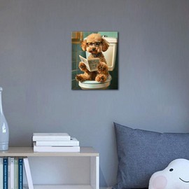 TUMOVO Paint by Numbers Kit for Adults Cute Poodle, Dog Paint by Number on Canvas for Beginners, Animal Oil Hand Painting Acrylic Pigment Art Crafts for Home 16"x20"(Frameless)