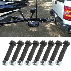 Trailer Axle Shackle Bolt,24PCS Spring Shackle Bolt with Locknut Steel Strong Strength Fit for 2000 3500 5200 6000 7000 Axles