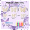 KINY 6-Piece Glow-in-the-Dark Wooden Butterfly 3D Butterfly Wooden Craft Set