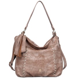 Julia Buxton Whip Stitch Vegan Leather Hobo Bag