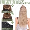 SEGO Clip-In Extensions Like Real Hair, 1 Piece U-Shaped Hair