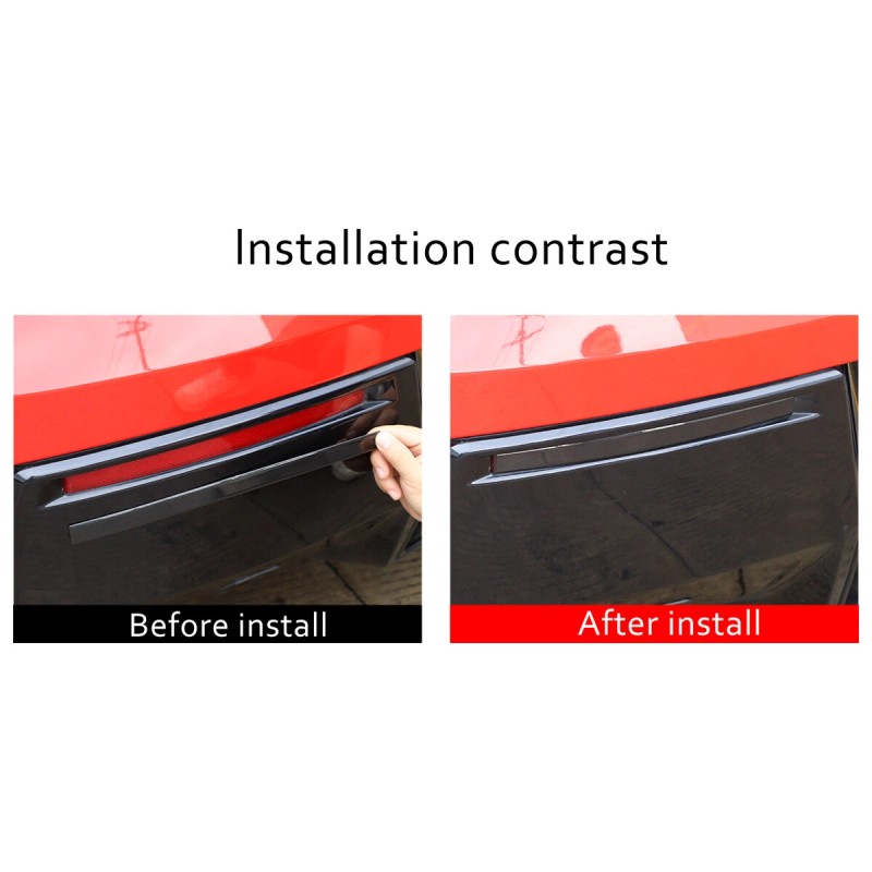 cartiangous Fit For Corvette C7 2014-2019 Smoked Black ABS Rear