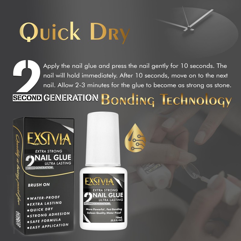 Super Strong Nail Glue for Press On Nails, Acrylic Nails