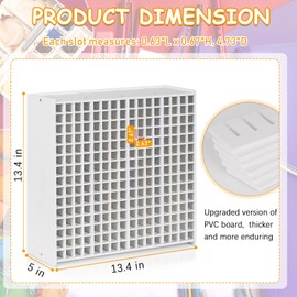 Loghot Marker Storage Organizer Marker Holder 240 Slots Marker Organizer for Desk with Removable Divider Art Marker Rack to Storage Markers Pens Colored Pencils Art Supply (White 240 holes)