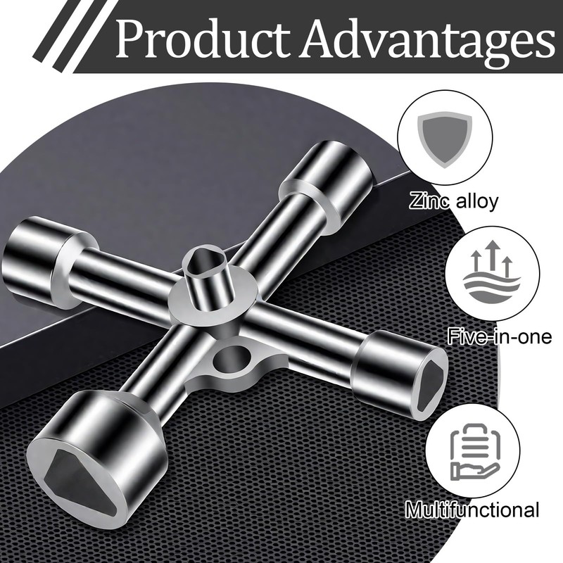 DmDoyy Triangular Key, Universal Control Cabinet Key, 5 Size Inner