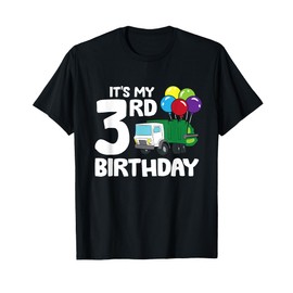 Garbage Truck It's My 3rd Birthday Garbage Day 3 Birthday T-Shirt