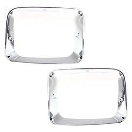 KarParts360 For Dodge Ramcharger 1992 1993 Headlight Door Driver and Passenger Side | Pair | 1 Rectangular Light | Replacement For CH2512118, CH2513118 | 224506092L, 224506092R