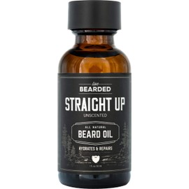 Live Bearded: Beard Oil - Straight Up - Premium Beard and Skin Care with Jojoba Oil - 1 fl. oz. - Beard Itch and Dry Skin Relief - Handcrafted with All-Natural Ingredients - Made in the USA