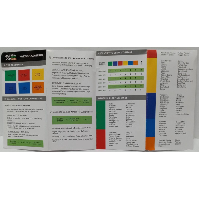 Meal Prep Haven 7 Piece Portion Control Containers Shaker Bottle