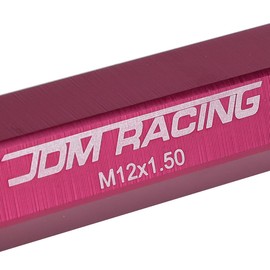 DNA MOTORING LN-ZTL-9014-15-PK 20Pcs M12 x 1.5 Aluminum Alloy Open End Wheel Lug Nuts w/Deep Drive Extension, Pink, 25mm OD/90mm H