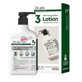 Dr. Ato Triple Hyaluronic Acid Moisture Lotion 267ml, a moisturizing Korean beauty skincare product. / 닥터아토 트리플 히알루론 모이스춰 로션 267ml 수분 촉촉 한국 뷰티 스킨케어