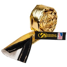 Heatshield Products - 244034 - Heatshield Products - Reflective heat shield sleeve 3/4 id x 3 ft H&L seam- Cold Gold Sleeve shields up to 90 percent of radiant 1100F keeping wires, hoses, and lines