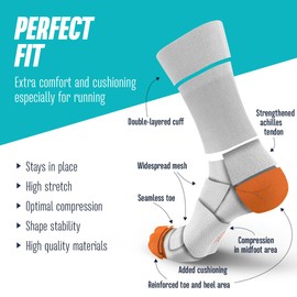 INCYLENCE Running Socks for Men and Women with Light Compression 1 Pair, Ladders Blue Pink