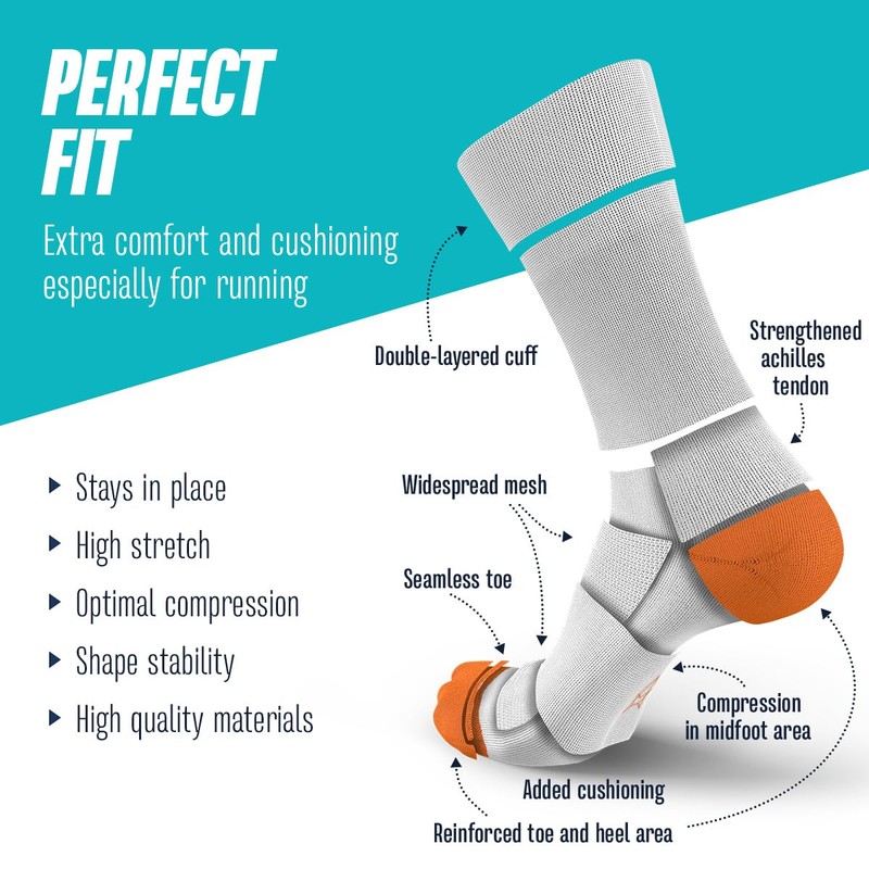 INCYLENCE Running Socks for Men and Women with Light Compression