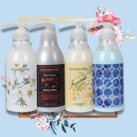 The Herb Story Highly Moisturizing Large Capacity Body Lotion 500ml - 10. Rose / 더허브스토리 고보습 대용량 바디로션 500ml - 10. 로즈